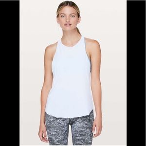 Lululemon White Never Still Tank Size 10